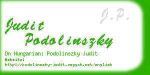 judit podolinszky business card